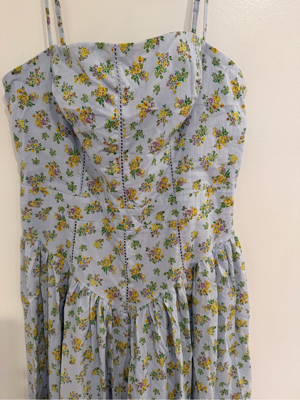 NWT Fashion Nova Floral Maxi Dress Large Feminine Coquette Fairycore Cottagecore - Picture 2 of 8